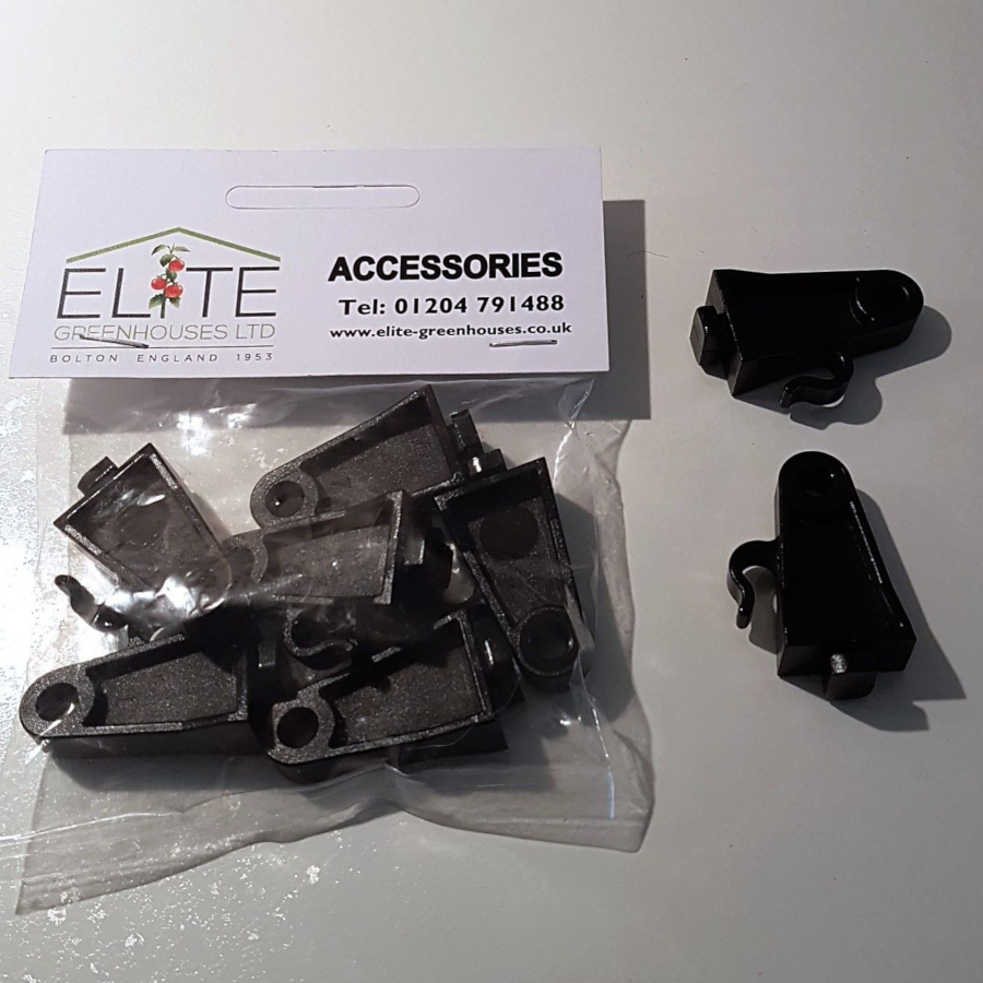 thumbnail image 2 of Elite Greenhouse Plastic Crop Hooks (Pack Of 6) Easy Secure Roof Fixing 2 of 6