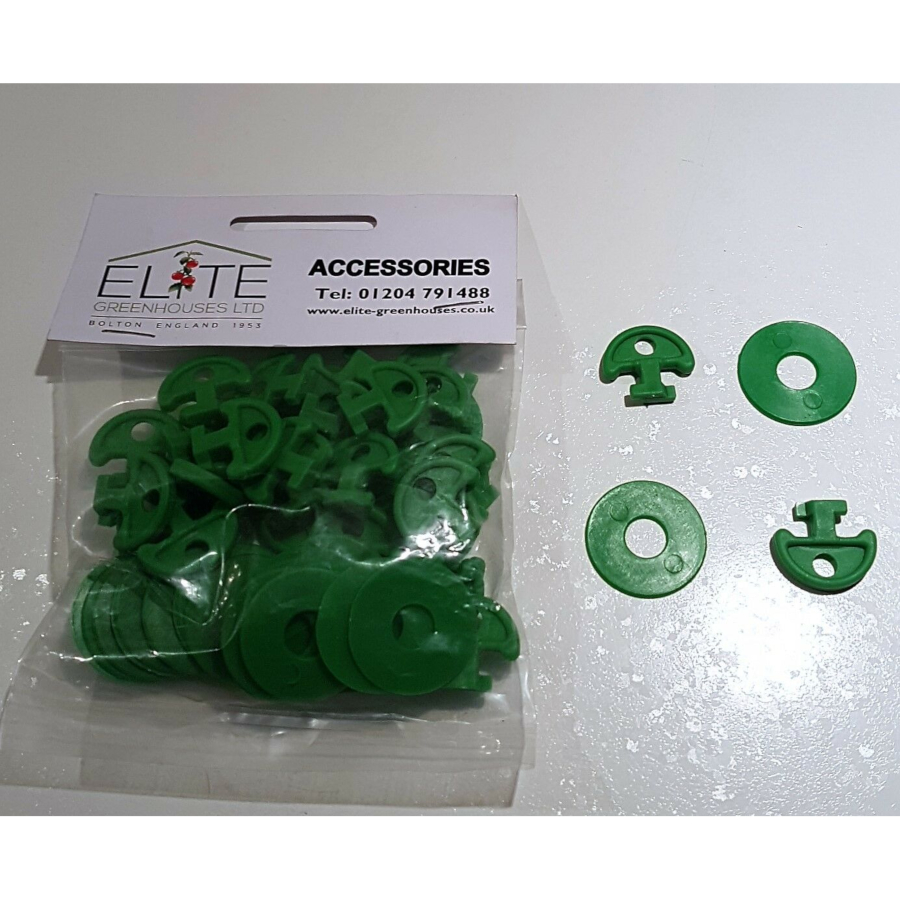 thumbnail image 2 of Elite Greenhouse Plastic Crop Hooks (Pack Of 6) Easy Secure Roof Fixing 2 of 6